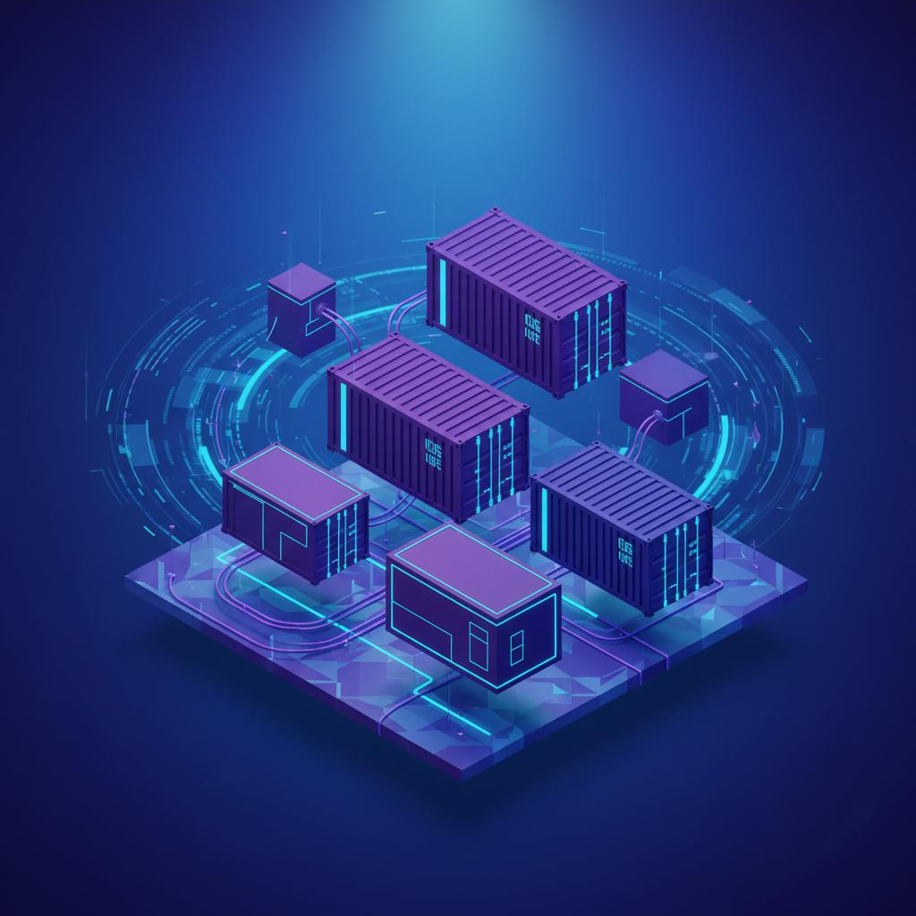 Ilustração técnica representando tecnologia relacionado a Guia Prático Docker: Como Otimizar seu Deploy e De