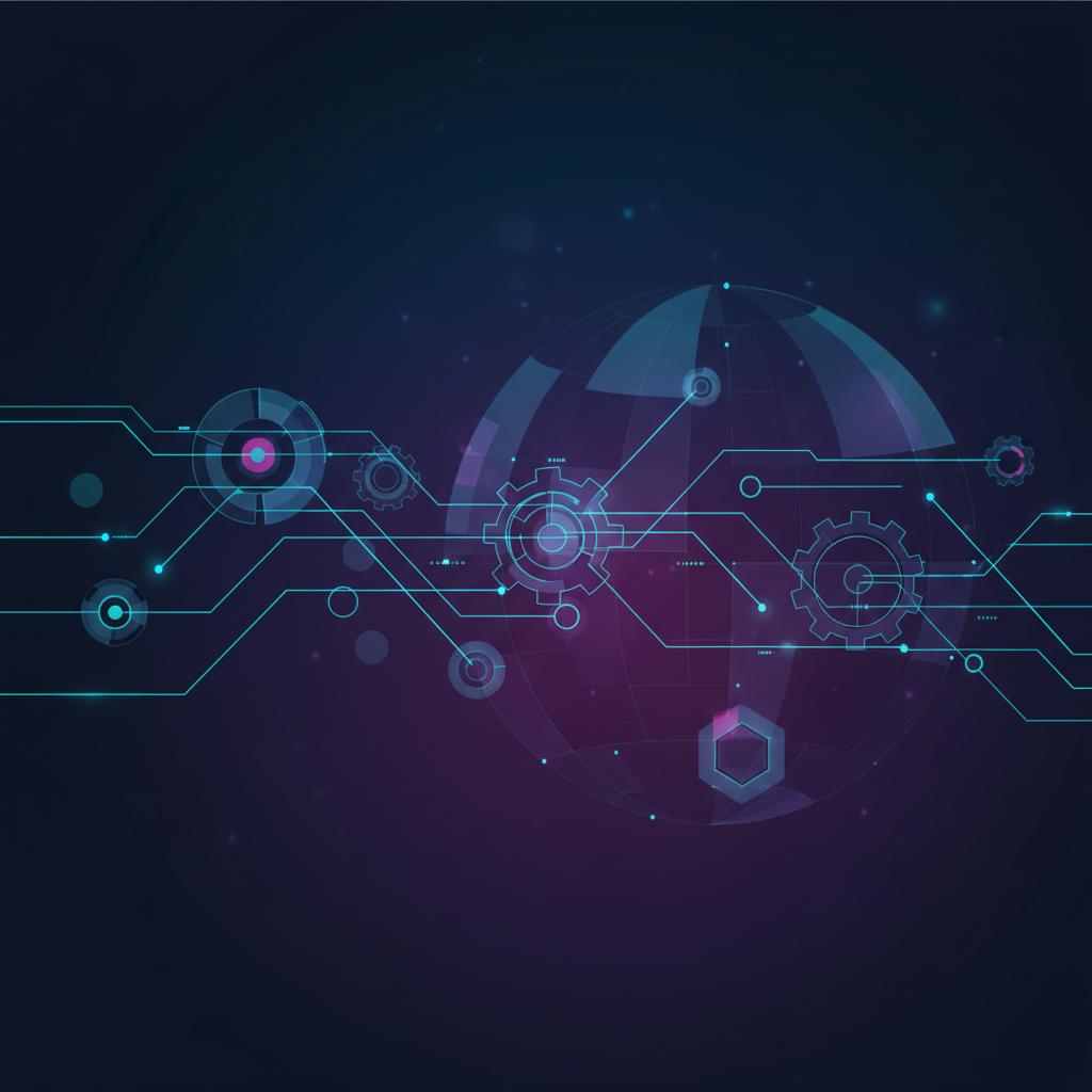 Ilustração técnica representando tecnologia relacionado a N8N: O Guia Definitivo de Automação de Workflows e incluindo aut...