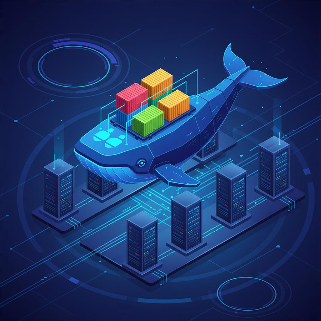 Ilustração técnica representando tecnologia relacionado a Docker: O Guia Definitivo para Containers e DevOps