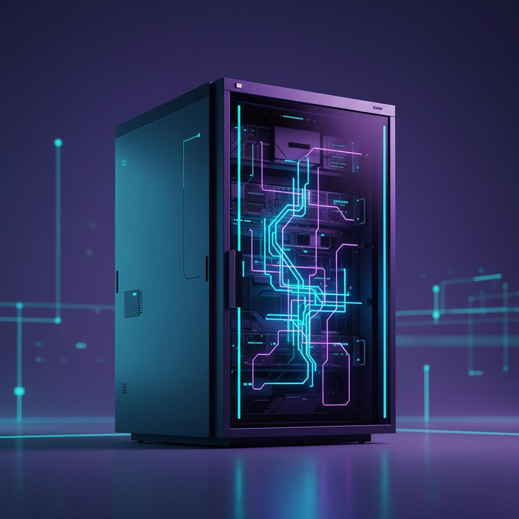 Ilustração técnica representando tecnologia relacionado a LLM: Como implementar Inteligência Artificial com 