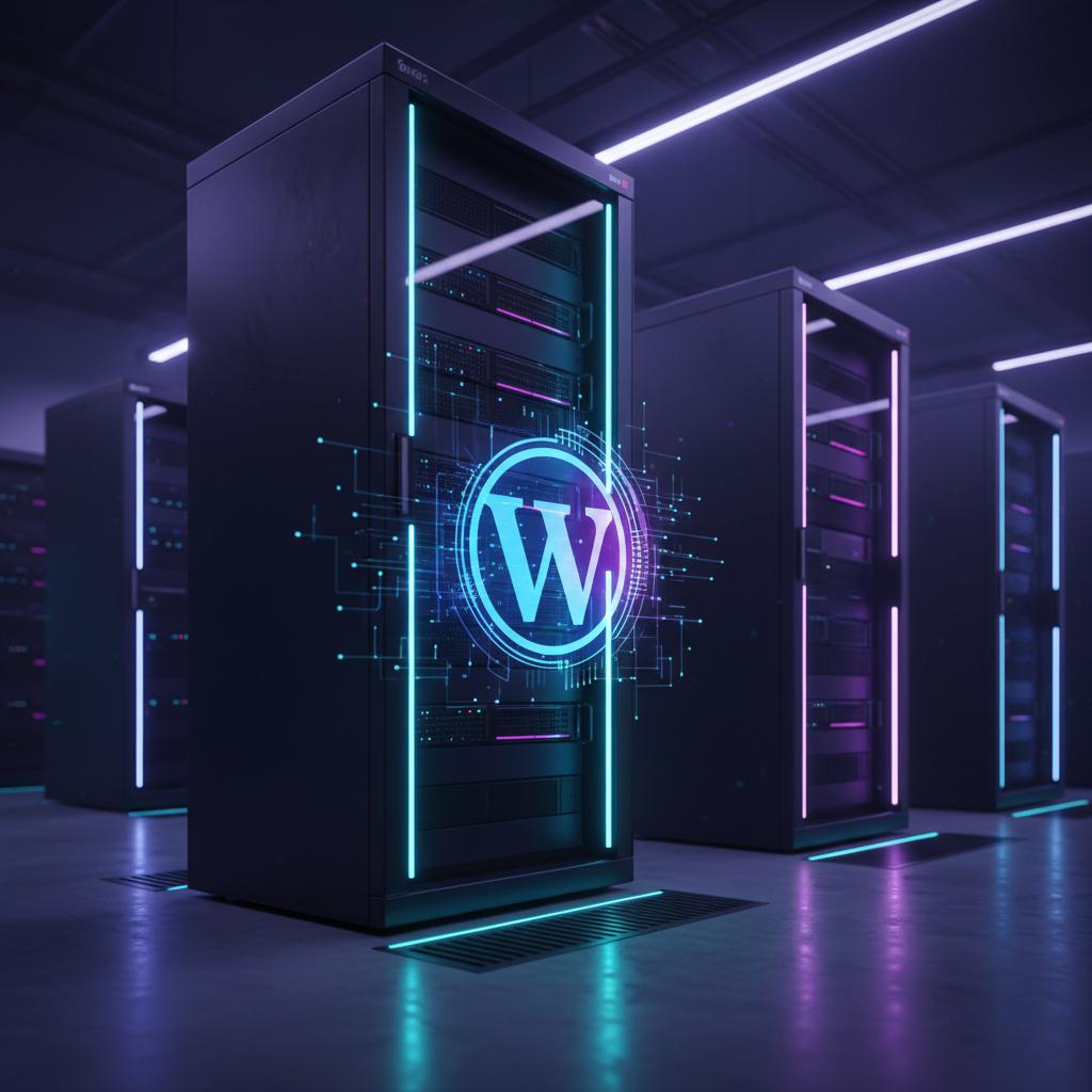 Ilustração técnica representando tecnologia relacionado a WordPress: O Guia Definitivo de Performance e Segu incluindo CMS