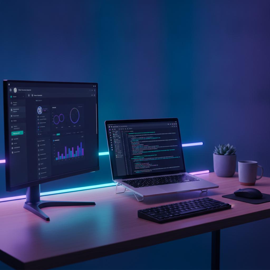 Ilustração técnica representando tecnologia relacionado a WordPress: Como criar um site profissional em 2026 incluindo VPS