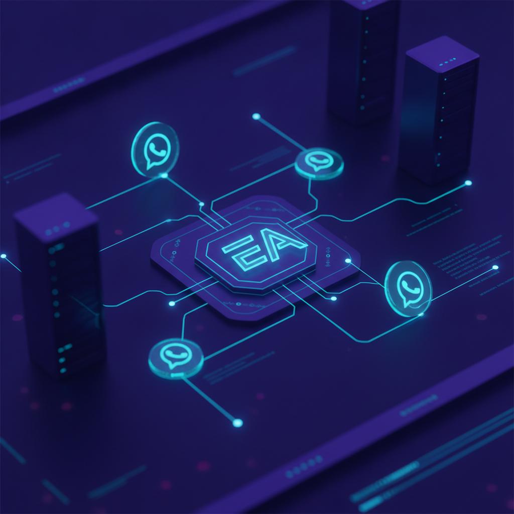 Ilustração técnica representando tecnologia relacionado a Evolution API: O Guia Completo para Automação no W incluindo Wha...