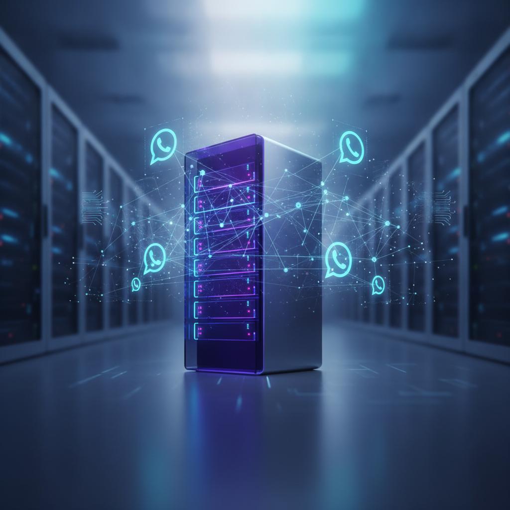 Ilustração técnica representando tecnologia relacionado a Evolution API: Guia Completo para Automação no Wha incluindo Wha...