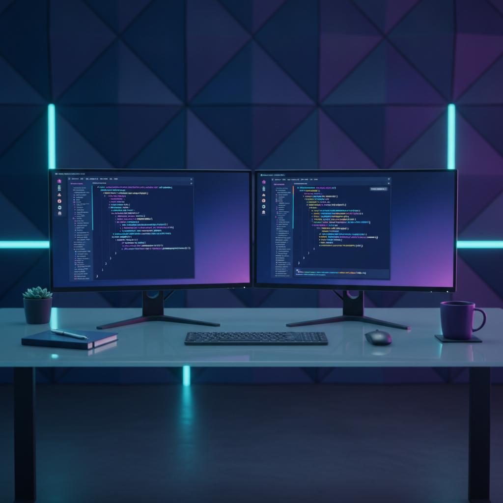 Ilustração técnica representando tecnologia relacionado a Guia de Programação 2026: Python vs JavaScript na 