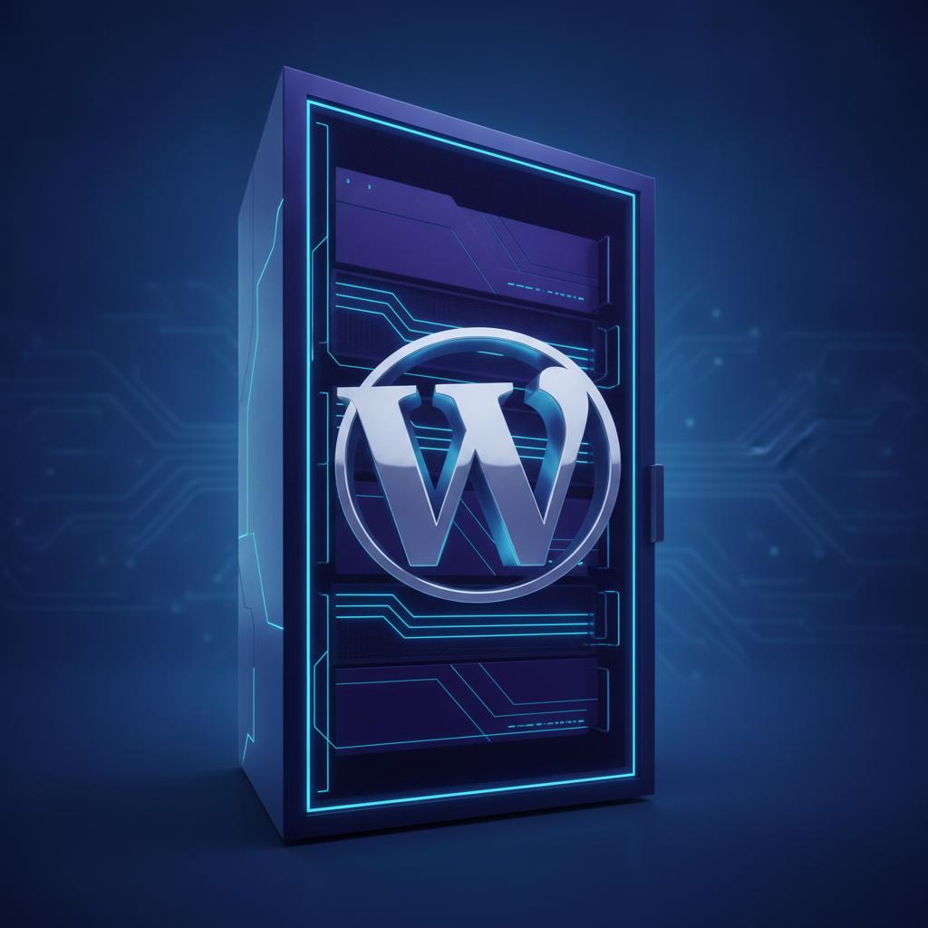 Ilustração técnica representando tecnologia relacionado a WordPress: O Guia Definitivo de Performance e Segu incluindo VPS