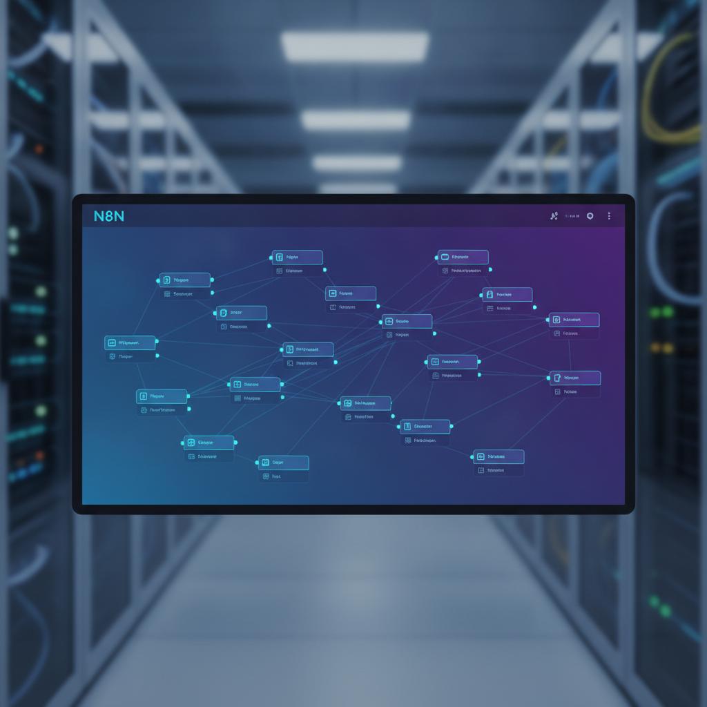 Ilustração técnica representando tecnologia relacionado a N8N: O Guia Definitivo para Automação de Workflows
