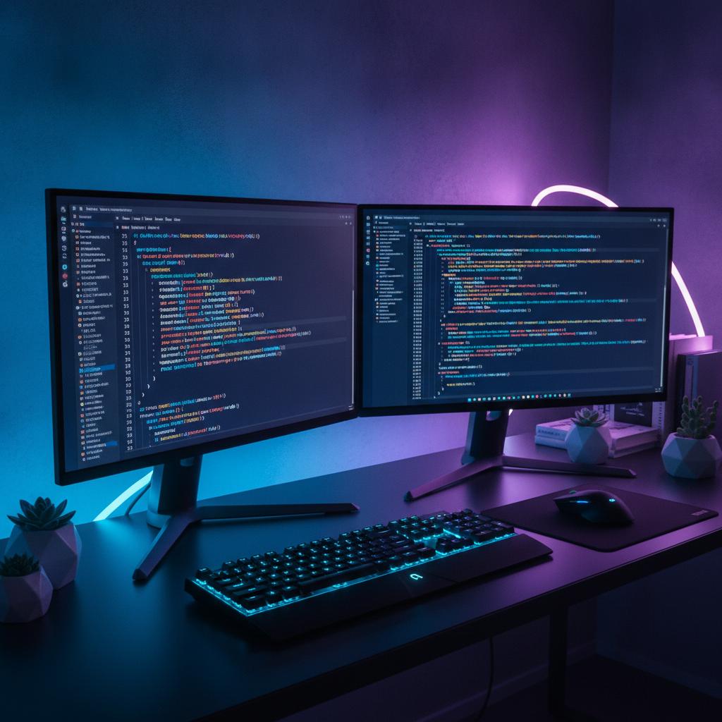 Ilustração técnica representando tecnologia relacionado a Guia de Programação 2026: Python vs JavaScript na 