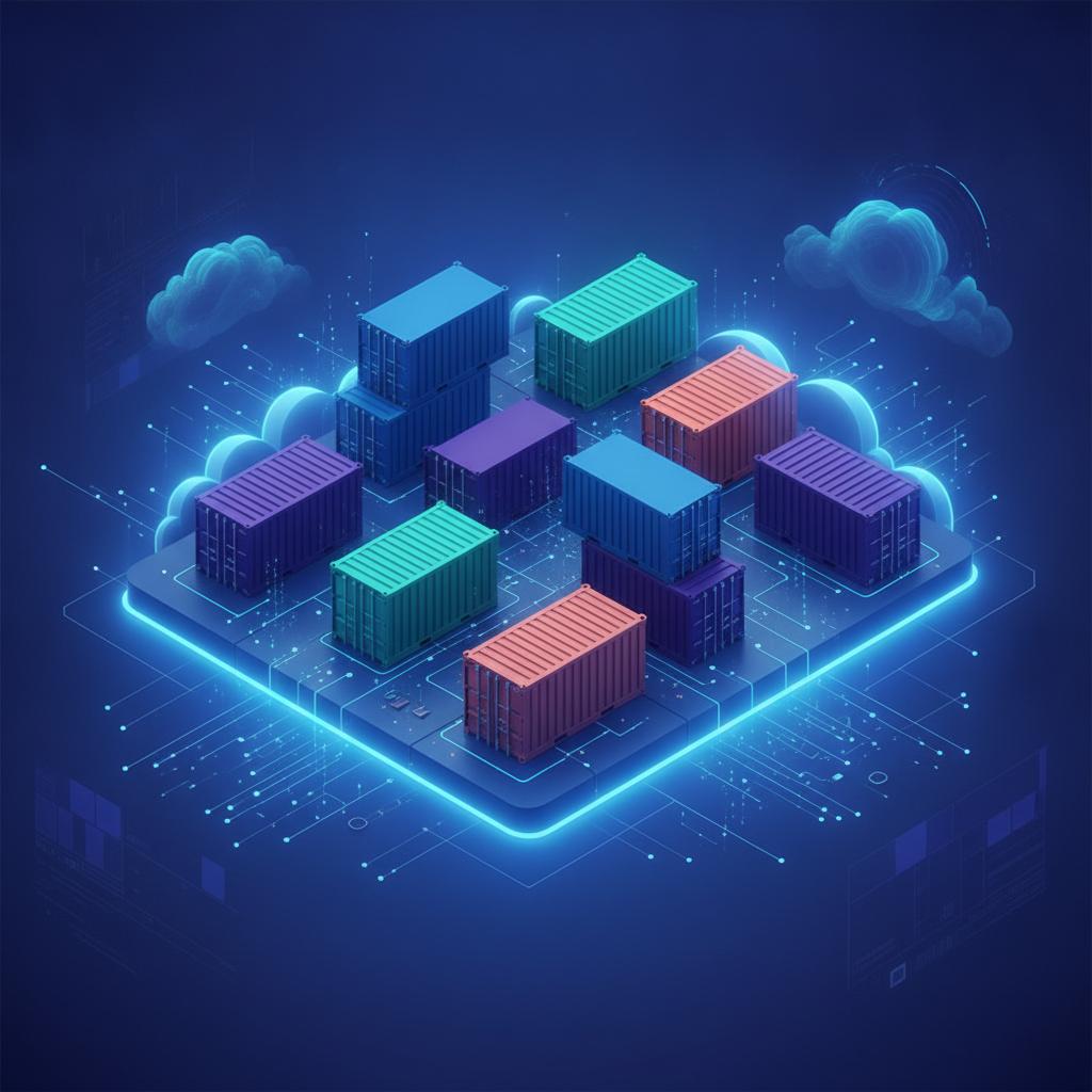 Ilustração técnica representando tecnologia relacionado a Guia Prático Docker: Otimize seu Deploy e Infraest incluindo DevOps