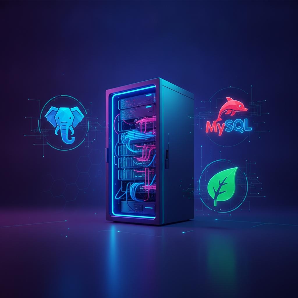 Ilustração técnica representando tecnologia relacionado a Qual Banco de Dados Escolher? Guia Completo 2026 incluindo Postg...