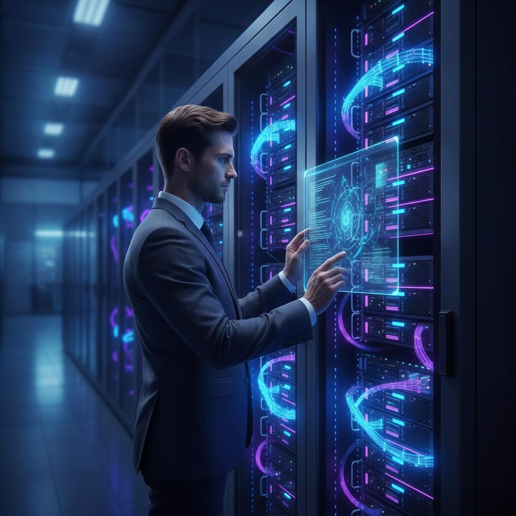 Ilustração técnica representando tecnologia relacionado a LLM: Como Implementar IA com OpenAI e LangChain em