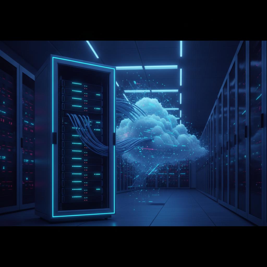 Ilustração técnica representando tecnologia relacionado a O que é VPS? Guia Definitivo sobre Servidor Virtua incluindo hos...