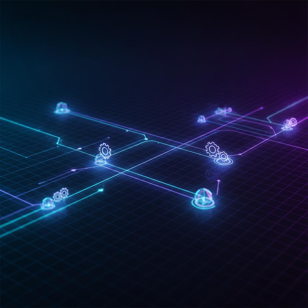 Ilustração técnica representando tecnologia relacionado a N8N: O Guia Definitivo de Automação de Workflows e