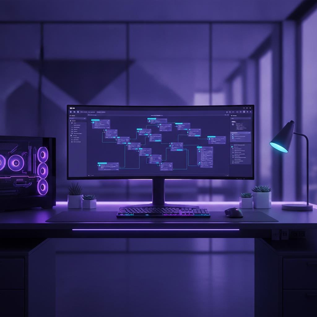 Ilustração técnica representando tecnologia relacionado a N8N: Guia Definitivo para Automação de Workflows e