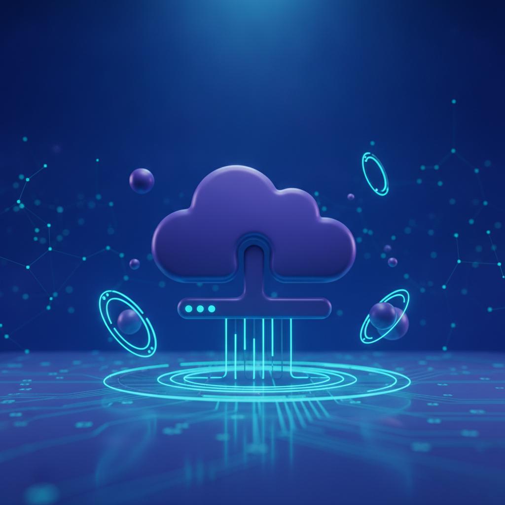 Ilustração técnica representando tecnologia relacionado a VPS: O Guia Definitivo de Hospedagem e Cloud Compu incluindo Ser...