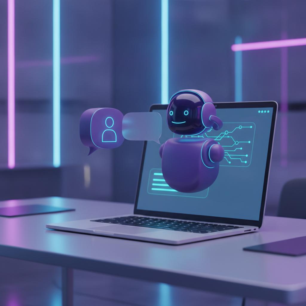 Ilustração técnica representando tecnologia relacionado a Guia Definitivo do Typebot: Crie Chatbots de Alta  incluindo aut...