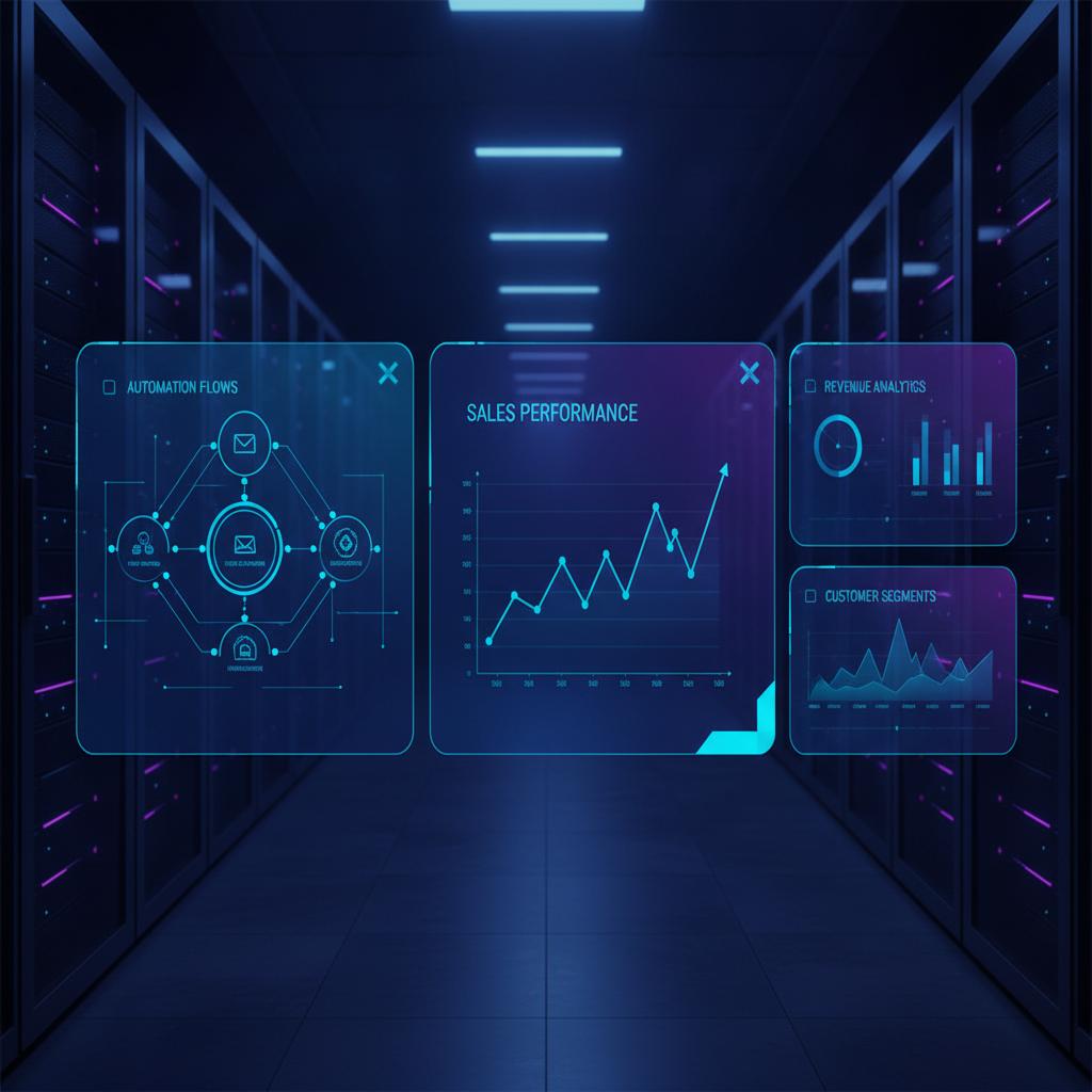 Ilustração técnica representando tecnologia relacionado a Automação no E-commerce: Otimize Vendas e Recupera incluindo eco...