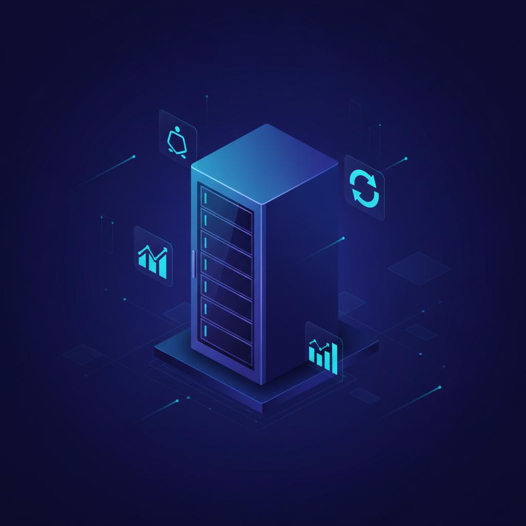 Ilustração técnica representando tecnologia relacionado a Server Management Moderno: EasyPanel e Proxy Rever incluindo Tra...