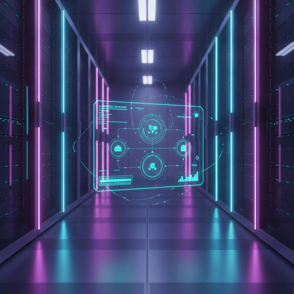 Ilustração técnica representando tecnologia relacionado a Automação de E-commerce: Triplique Vendas com N8N  incluindo eco...