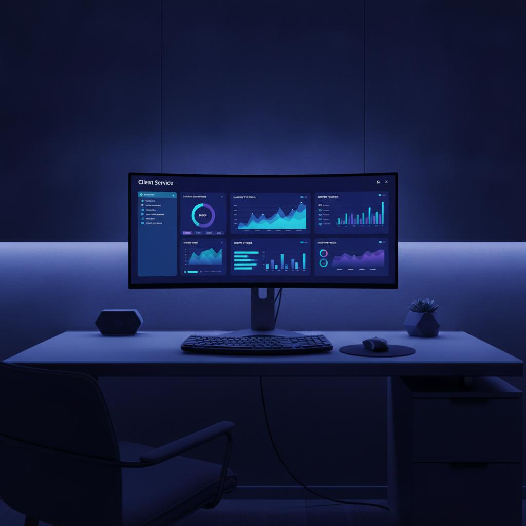 Ilustração técnica representando tecnologia relacionado a Atendimento Omnichannel: Automatizando seu CRM com incluindo Roc...
