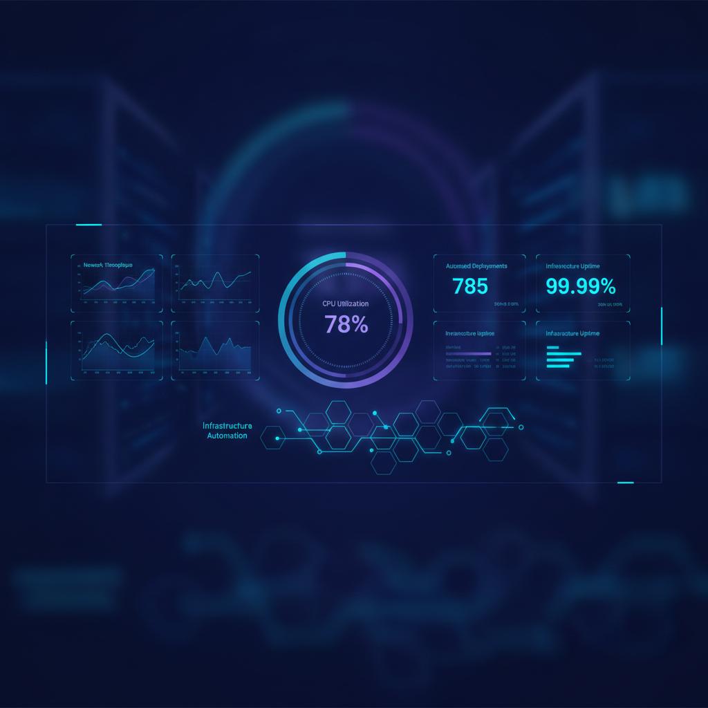 Ilustração técnica representando tecnologia relacionado a Server Management: EasyPanel, Traefik e Monitorame