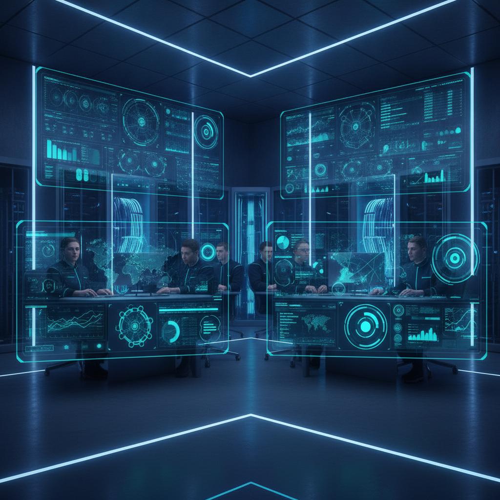 Ilustração técnica representando tecnologia relacionado a Suporte Omnichannel: Infraestrutura Profissional p incluindo Cha...