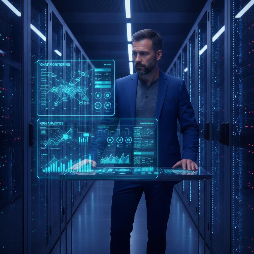 Ilustração técnica representando tecnologia relacionado a Suporte Omnichannel: Otimizando Infra para Chatwoo incluindo Roc...