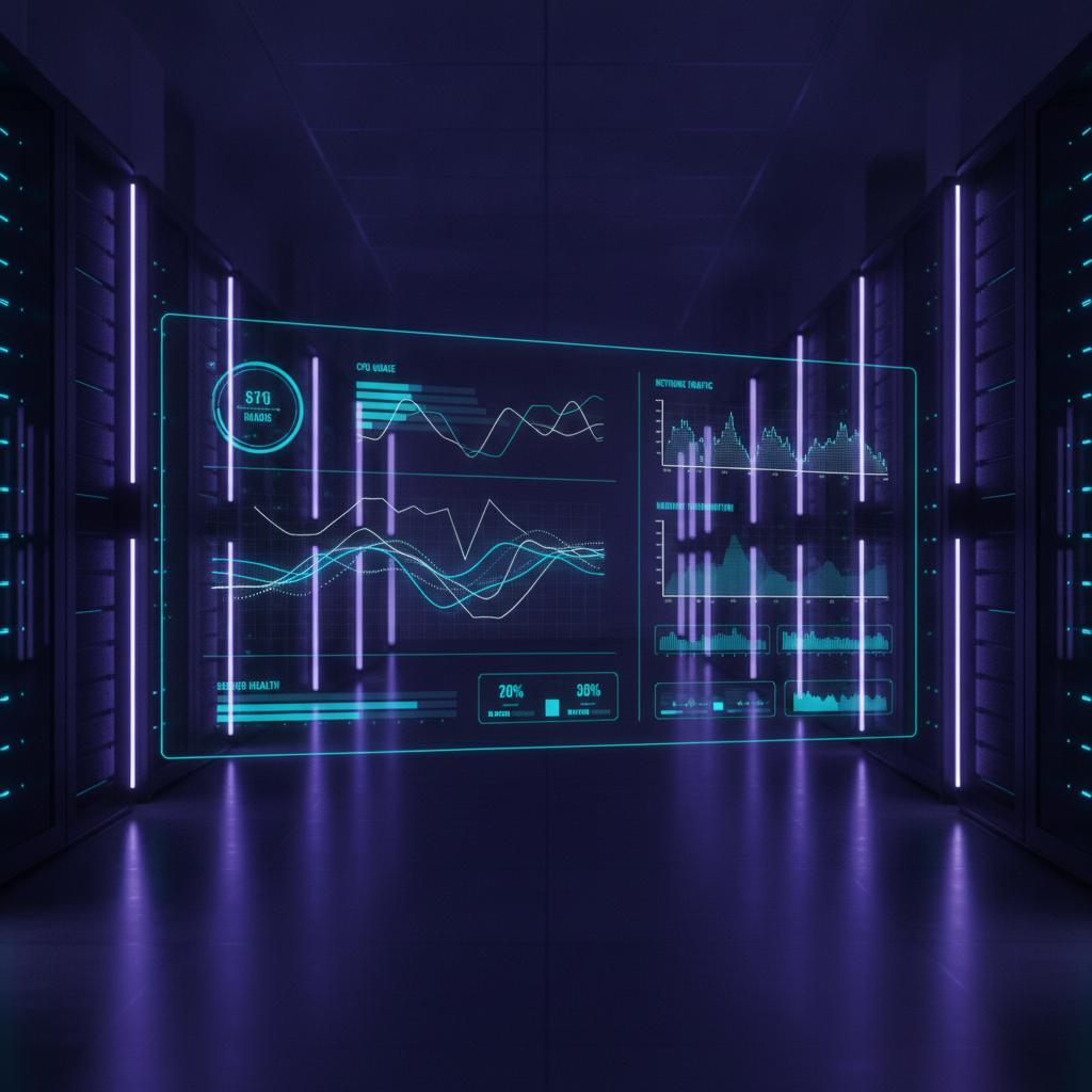 Ilustração técnica representando tecnologia relacionado a Server Management: EasyPanel vs cPanel para VPS em