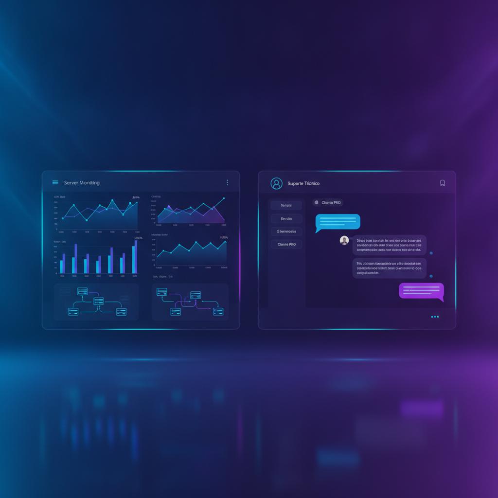 Ilustração técnica representando tecnologia relacionado a Atendimento Omnichannel: Performance de Chatwoot n incluindo Roc...