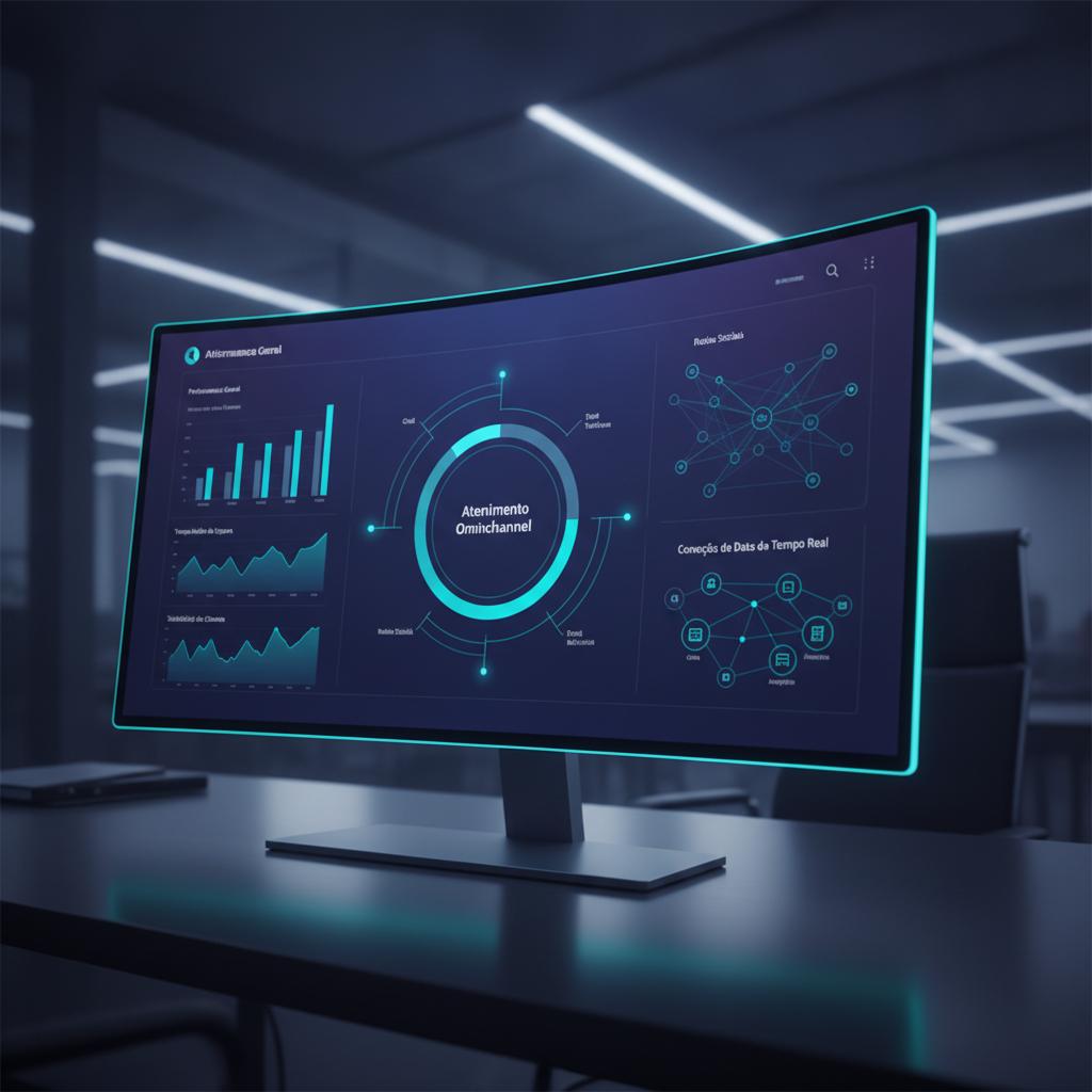 Ilustração técnica representando tecnologia relacionado a Atendimento Omnichannel: Como Integrar Chatwoot e  incluindo Roc...