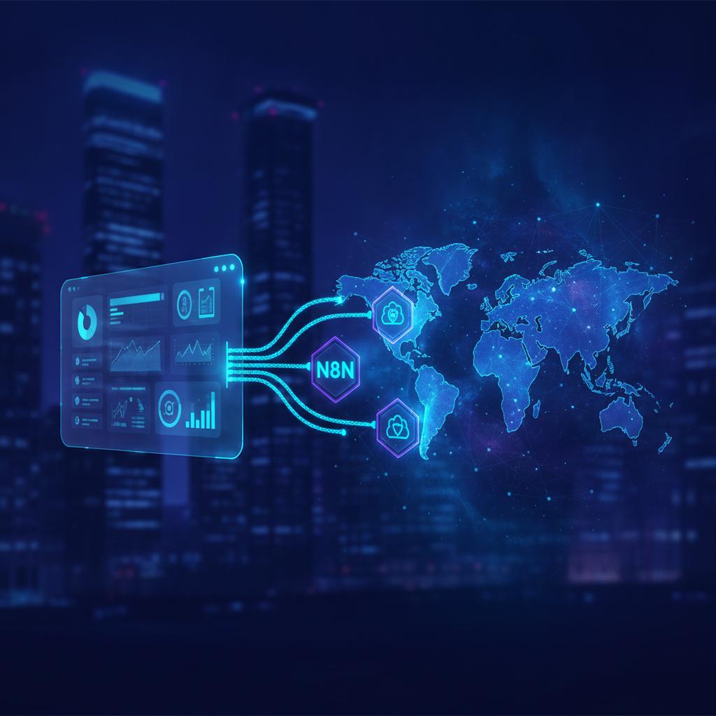 Ilustração técnica representando tecnologia relacionado a E-commerce: Automatize Vendas com N8N e VPS em 202 incluindo aut...