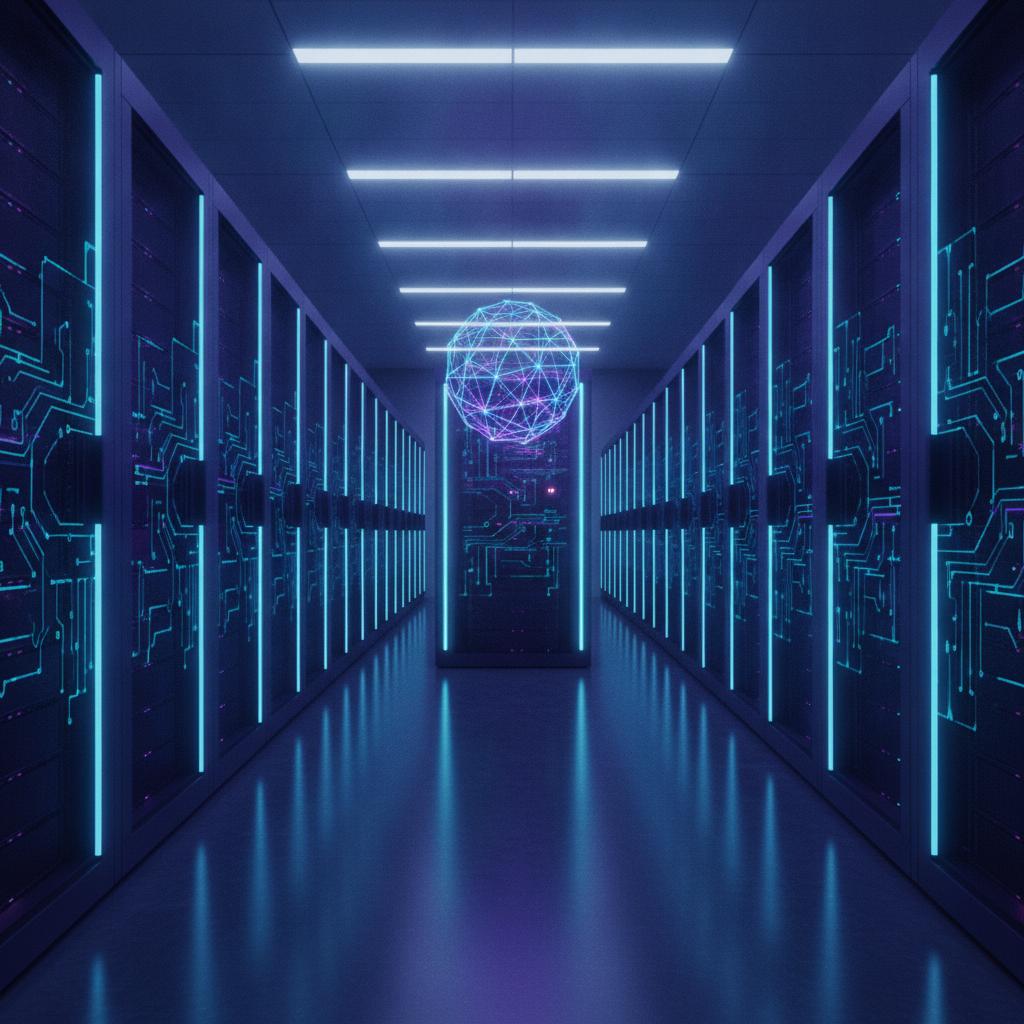 Ilustração técnica representando tecnologia relacionado a Self-hosting: Vantagens e Riscos do Controle de Da incluindo inf...
