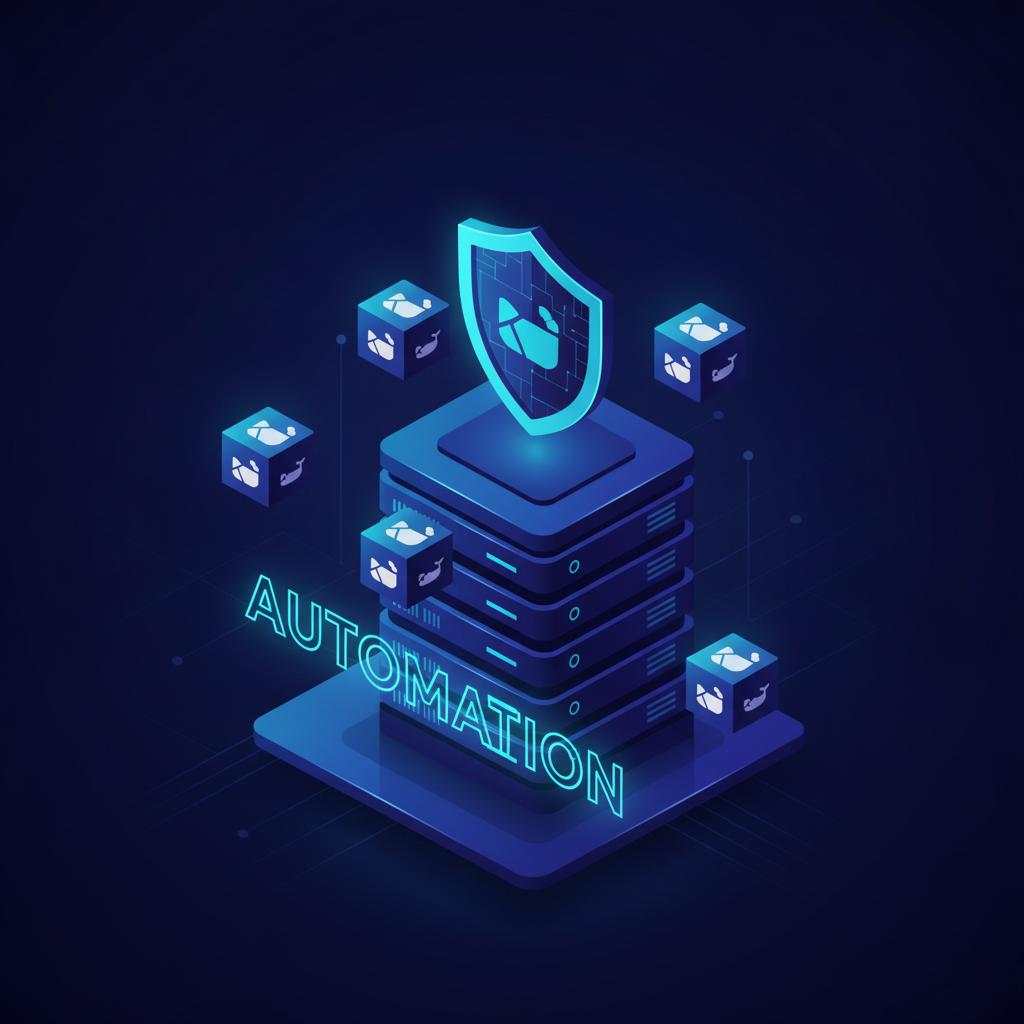 Ilustração técnica representando tecnologia relacionado a Server Management: Automação com EasyPanel e Traef