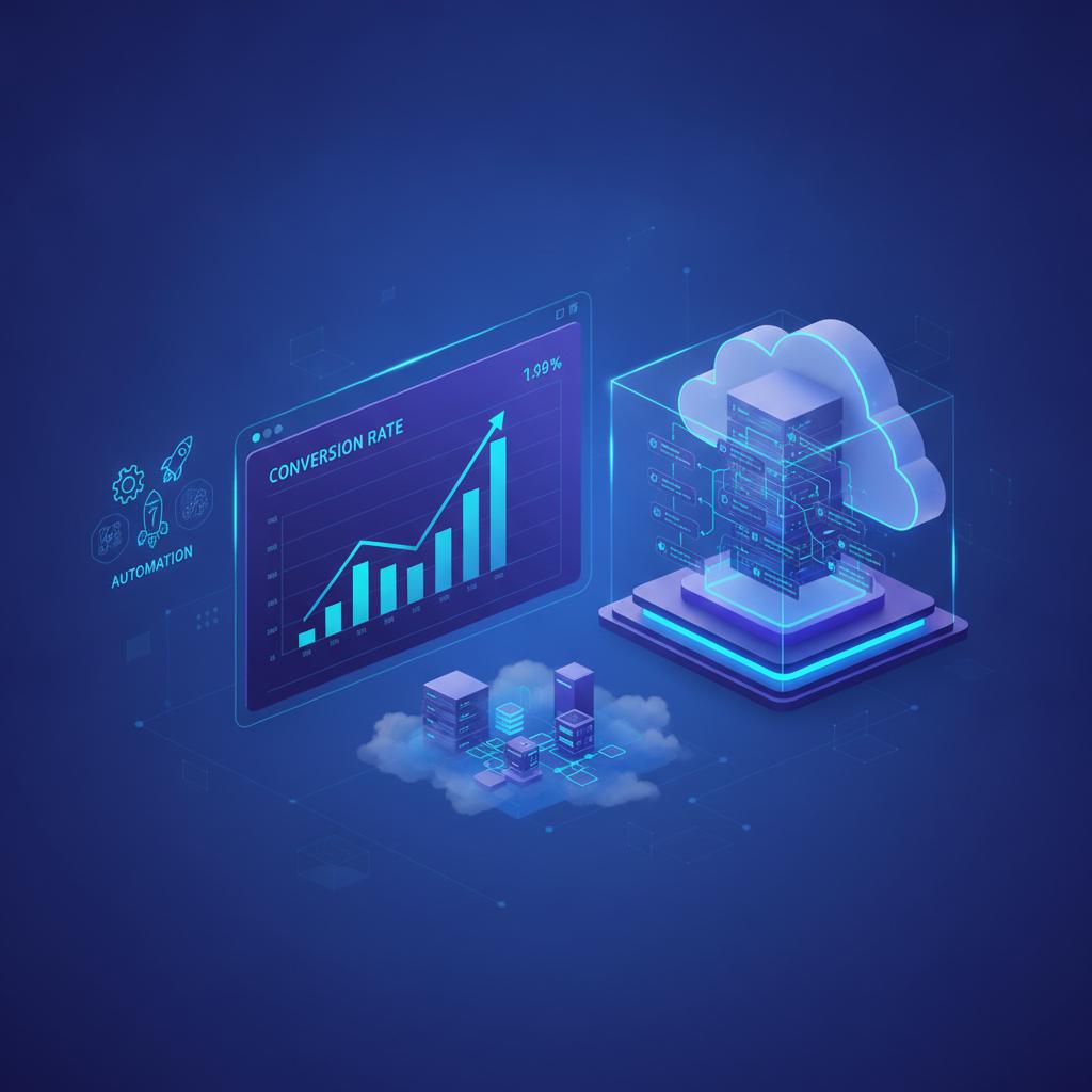 Ilustração técnica representando tecnologia relacionado a E-commerce: Automação Inteligente que Recupera Ven