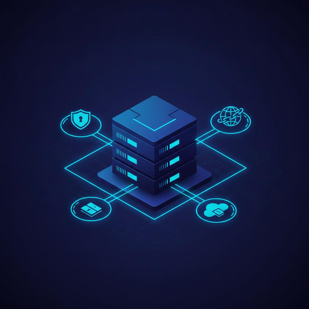 Ilustração técnica representando tecnologia relacionado a Self-hosting: Domine a Infraestrutura Própria em 2