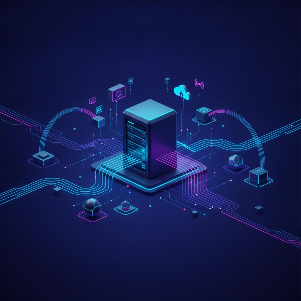 Ilustração técnica representando tecnologia relacionado a Webhooks na Prática: Escalabilidade e Segurança (2 incluindo aut...