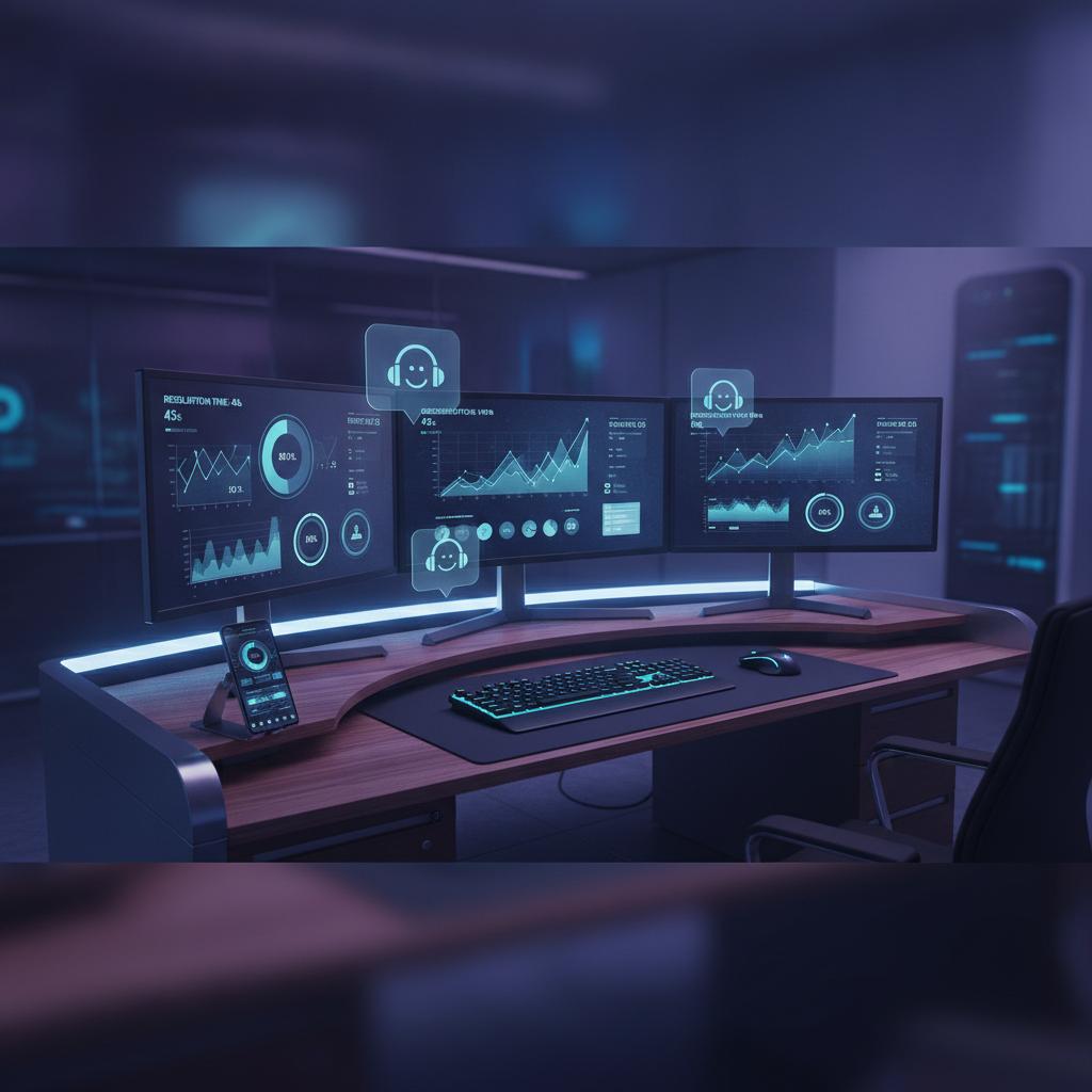 Ilustração técnica representando tecnologia relacionado a Suporte Omnichannel: Escalar Atendimento com Infra incluindo Cha...