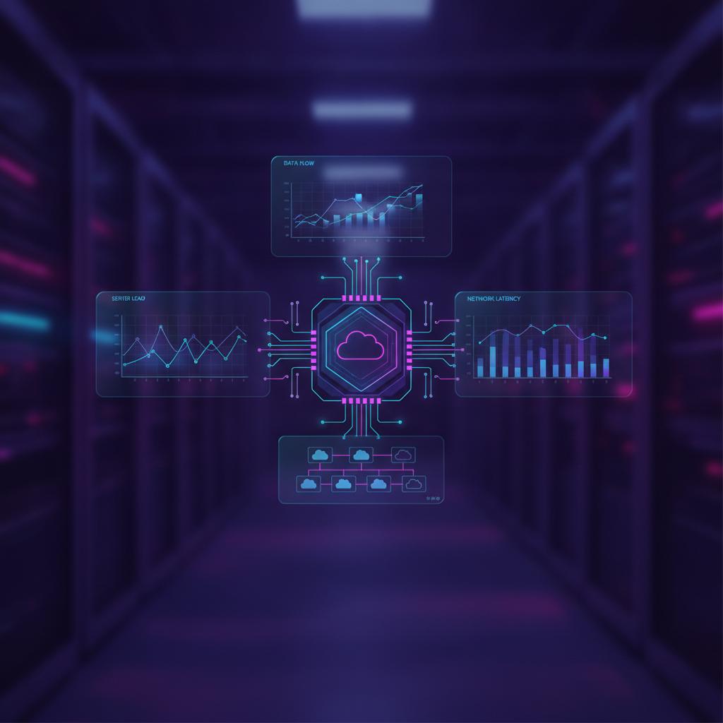 Ilustração técnica representando tecnologia relacionado a Server Management: Otimize Infraestrutura com Easy incluindo Tra...