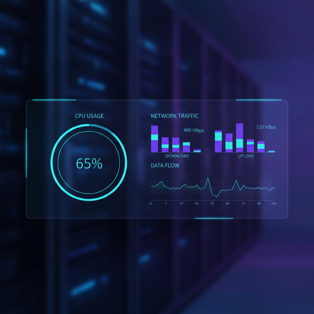 Ilustração técnica representando tecnologia relacionado a Server Management: Desbloqueando Eficiência com Ea incluindo Tra...