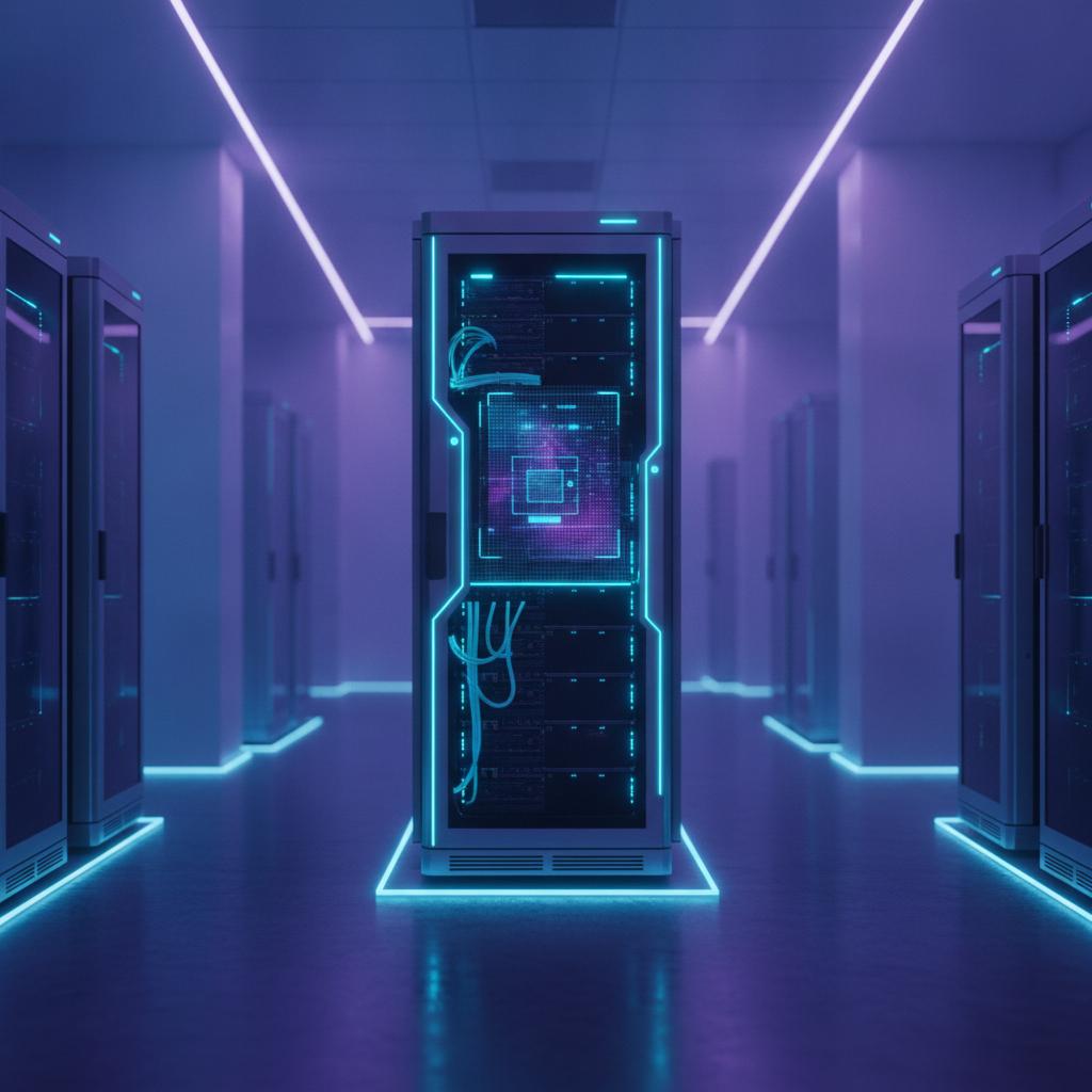 Ilustração técnica representando tecnologia relacionado a Self-hosting de Alta Performance: Otimizando seu B incluindo inf...
