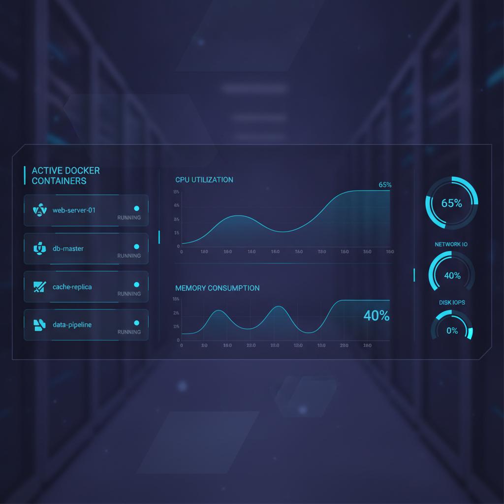 Ilustração técnica representando tecnologia relacionado a Server Management: Gerenciando EasyPanel e Traefik
