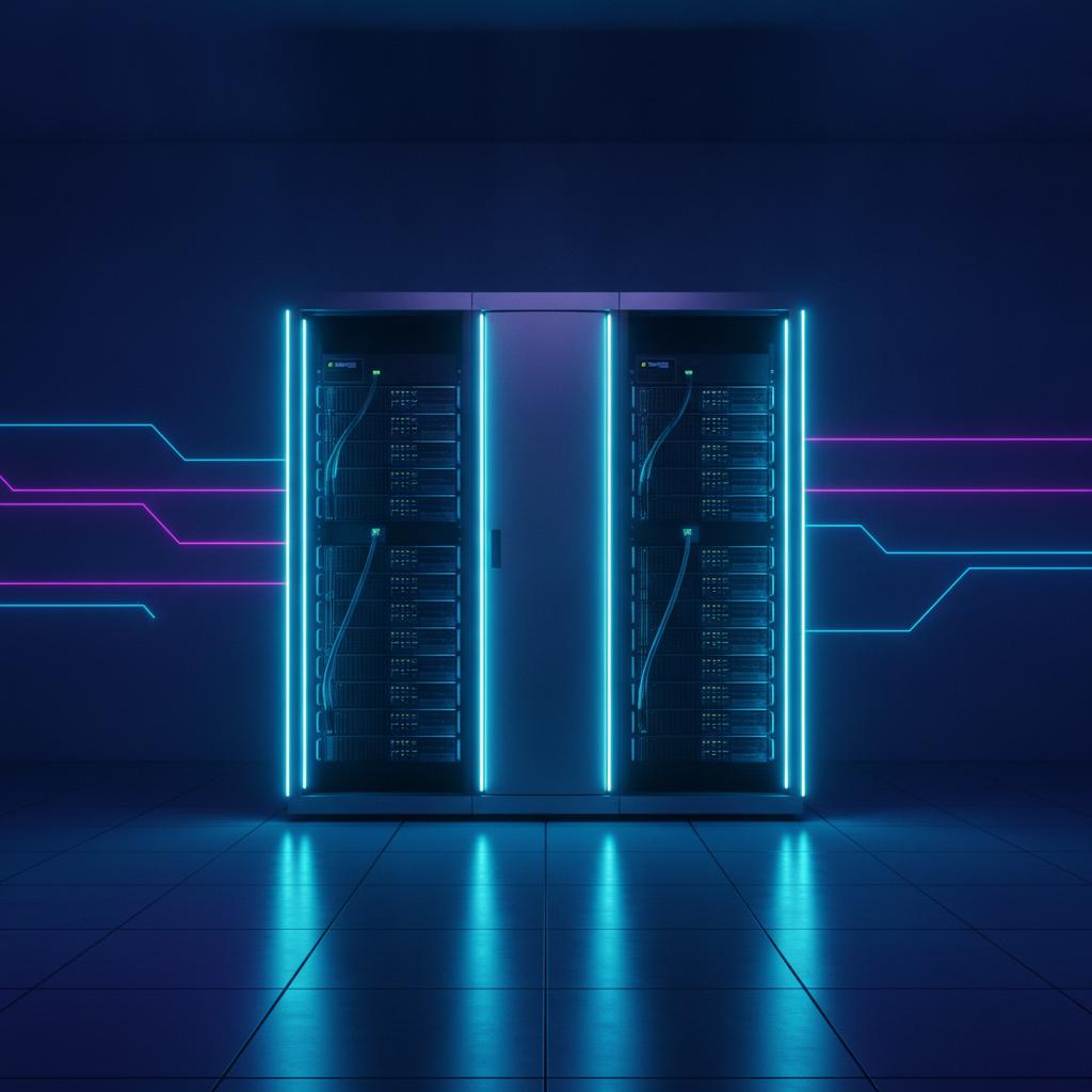Ilustração técnica representando tecnologia relacionado a Self-hosting: A Estratégia de Infraestrutura para 