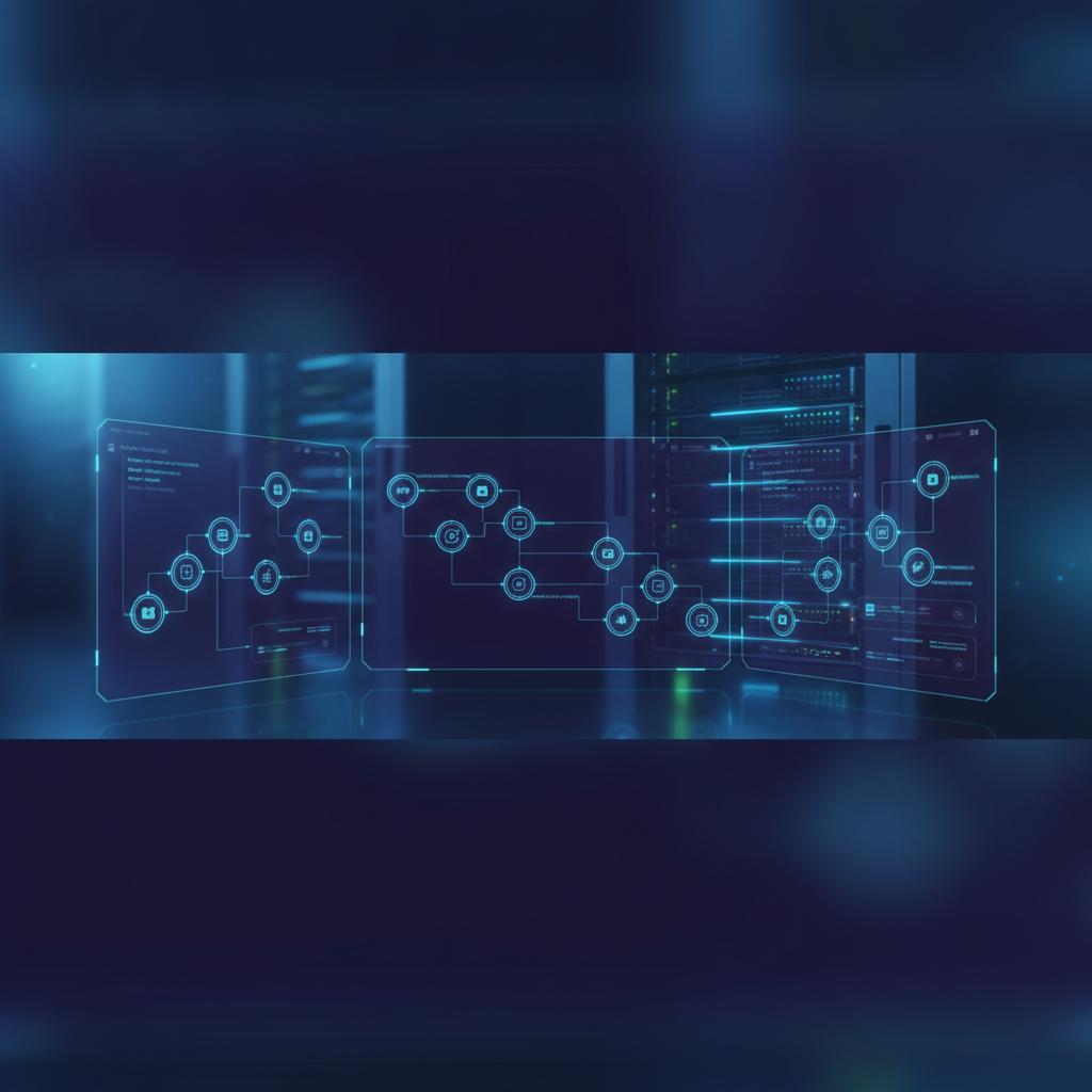 Ilustração técnica representando tecnologia relacionado a E-commerce Automation: Estratégias de Escala com N incluindo aut...