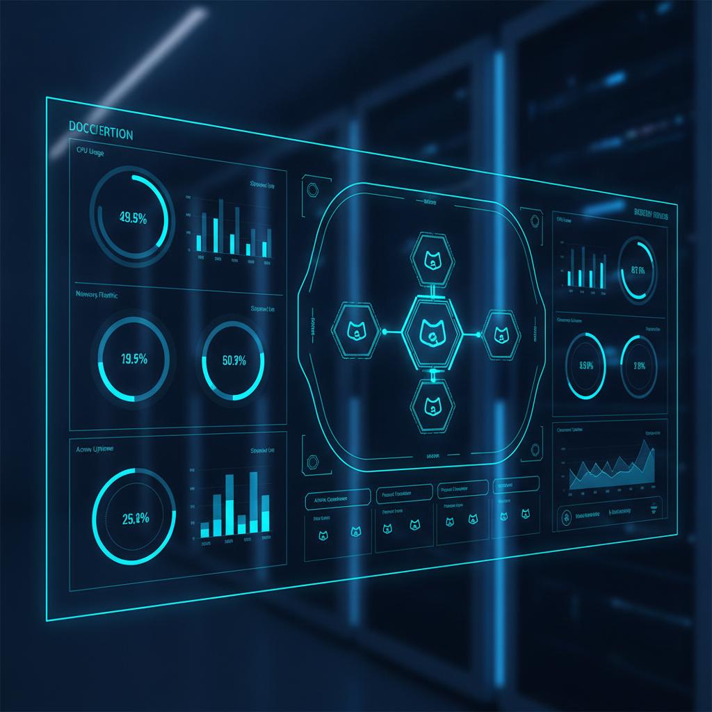 Ilustração técnica representando tecnologia relacionado a Server Management: Dominando o EasyPanel para Alta