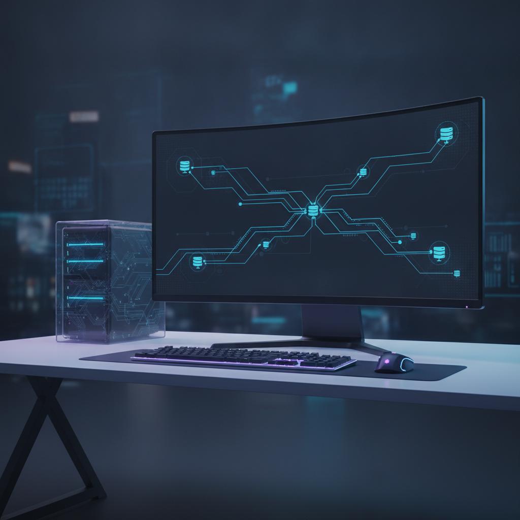 Ilustração técnica representando tecnologia relacionado a E-commerce Automation: Fluxos de Alta Conversão co incluindo aut...