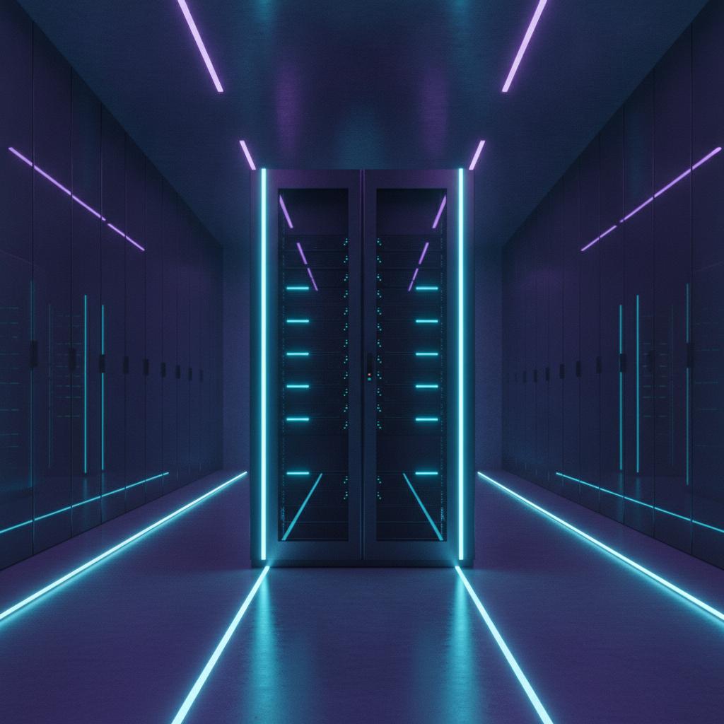 Ilustração técnica representando tecnologia relacionado a Self-hosting na Prática: Controle de Dados e Custo incluindo inf...