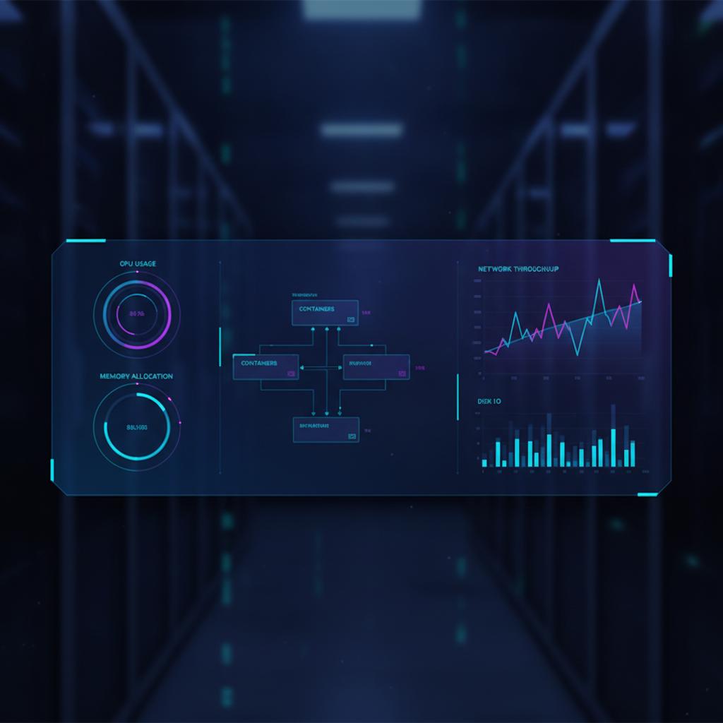 Ilustração técnica representando tecnologia relacionado a Server Management Moderno: EasyPanel vs cPanel em  incluindo Tra...
