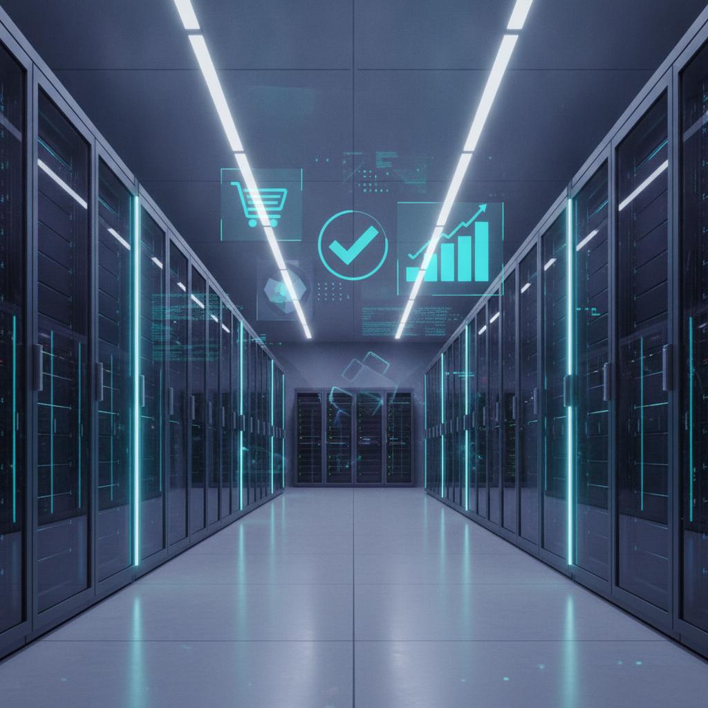 Ilustração técnica representando tecnologia relacionado a E-commerce Automation: Dominando APIs para Vendas  incluindo eco...