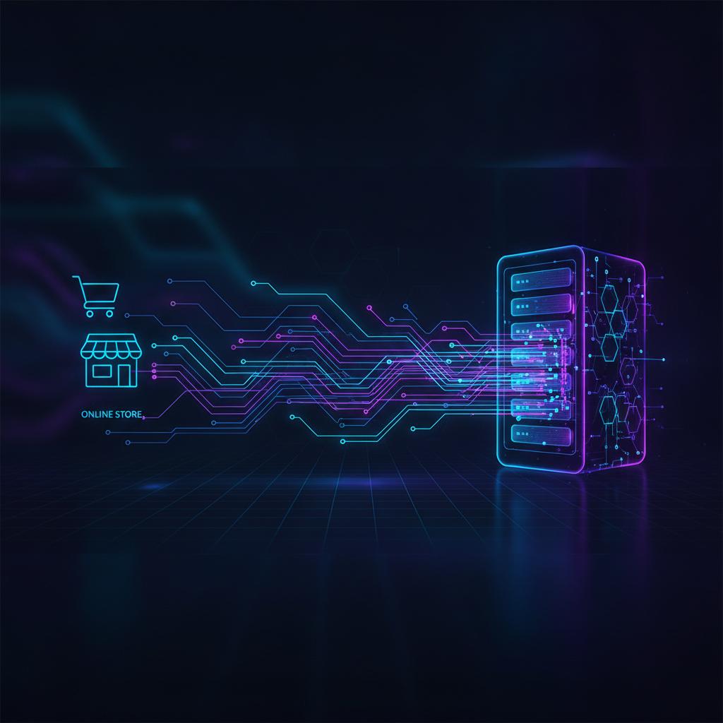 Ilustração técnica representando tecnologia relacionado a Ecommerce Automation: 4 Estratégias de Dados com N