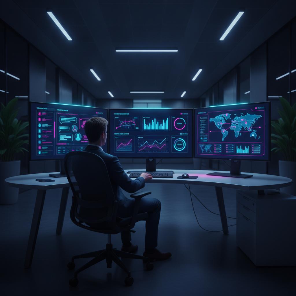 Ilustração técnica representando tecnologia relacionado a Customer Support: Infraestrutura Escalável 2026 incluindo Chatwo...
